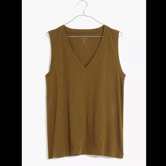 NWT Madewell Whisper Cotton V Neck Tank - Picture 2 of 6